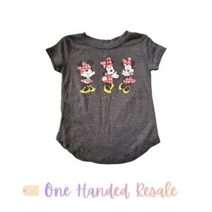 🌹 Disney Kids Black Minnie Mouse T-Shirt Top Girls 2T